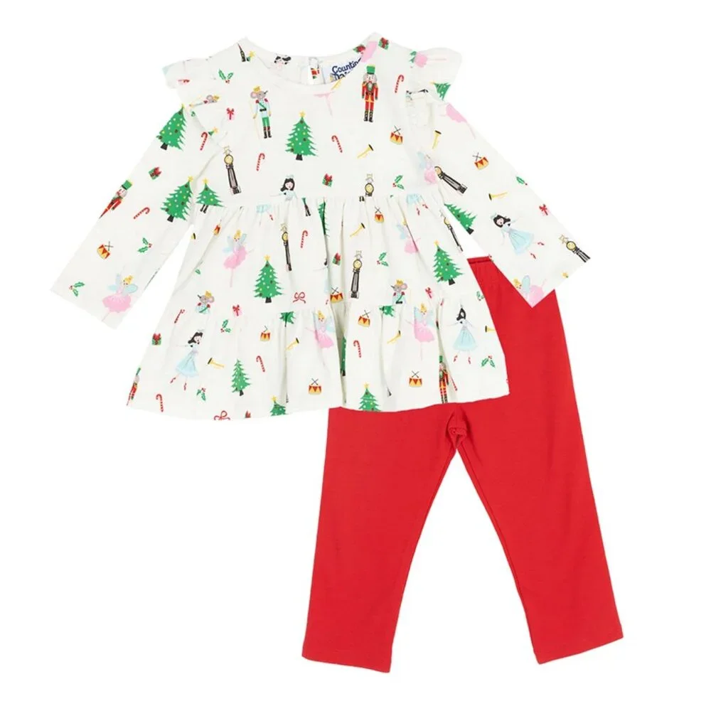 Baby Girls 2 Piece Nutcracker Legging Set Matching Outfit 12 Months